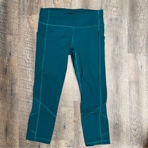 Lululemon Align 6 cropped workout leggings athletic athleisure Teal Blue Green